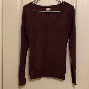 Deep purple knit top